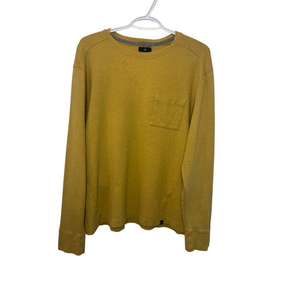 Wind River Outfitting yellow long sleeve crew neck sweater size L - Picture 2 of 7